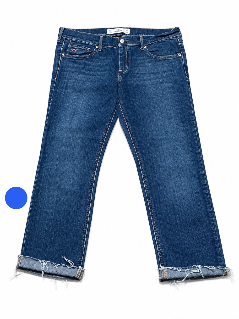 Hollister SoCal Stretch Cropped Capri Jeans Women’s 11R W30 Frayed Hem